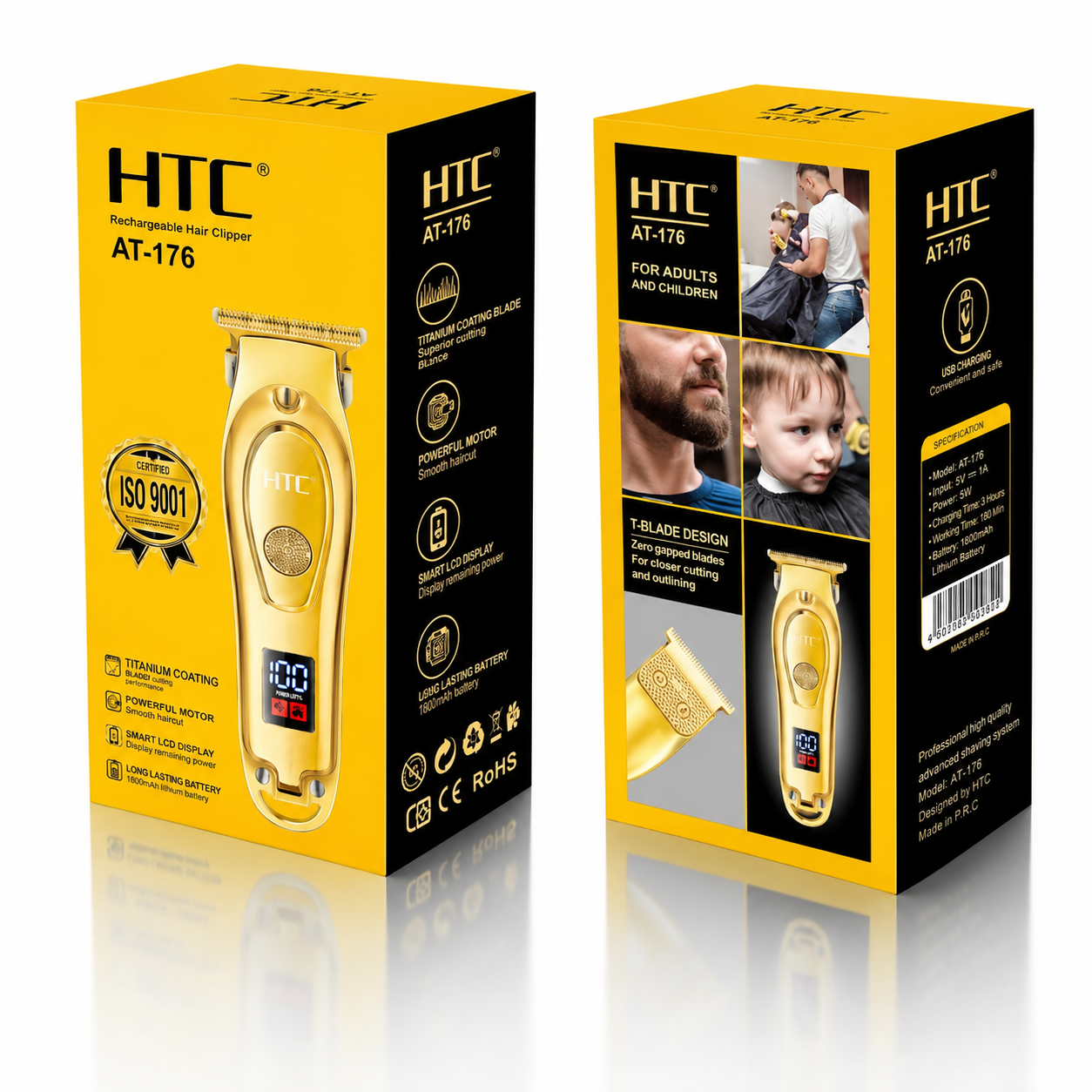 USB Rechargeable Hair Trimmer with Digital LED Display