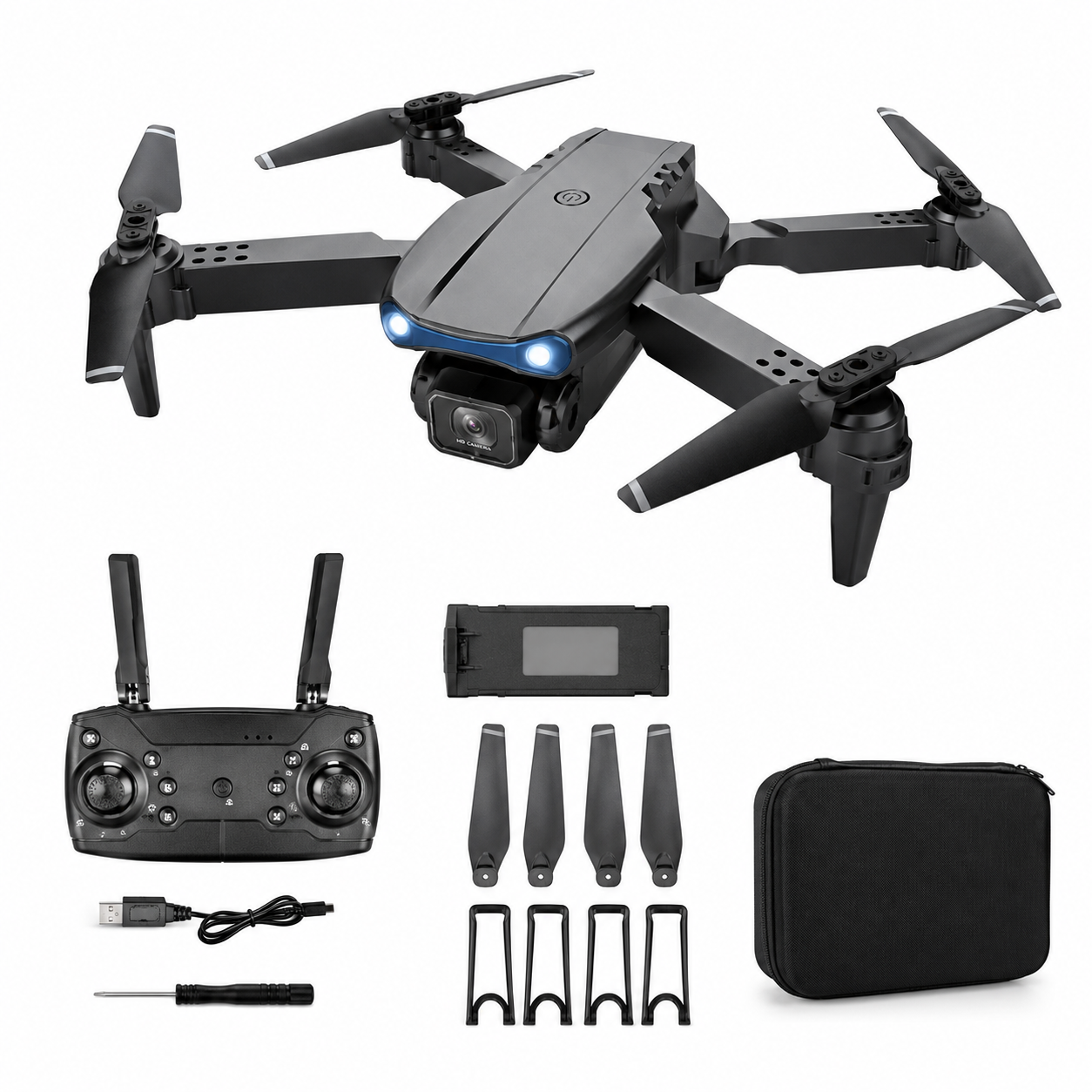 E99 Pro Foldable Dual Camera Drone with WiFi FPV & Altitude Hold
