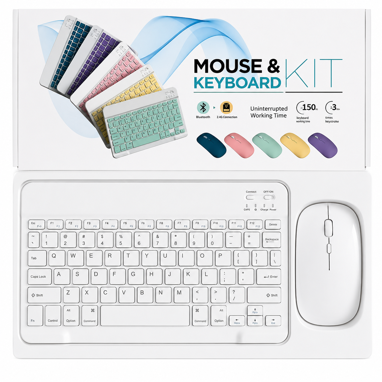 Rechargeable Wireless Bluetooth Keyboard & Mouse Combo Kit