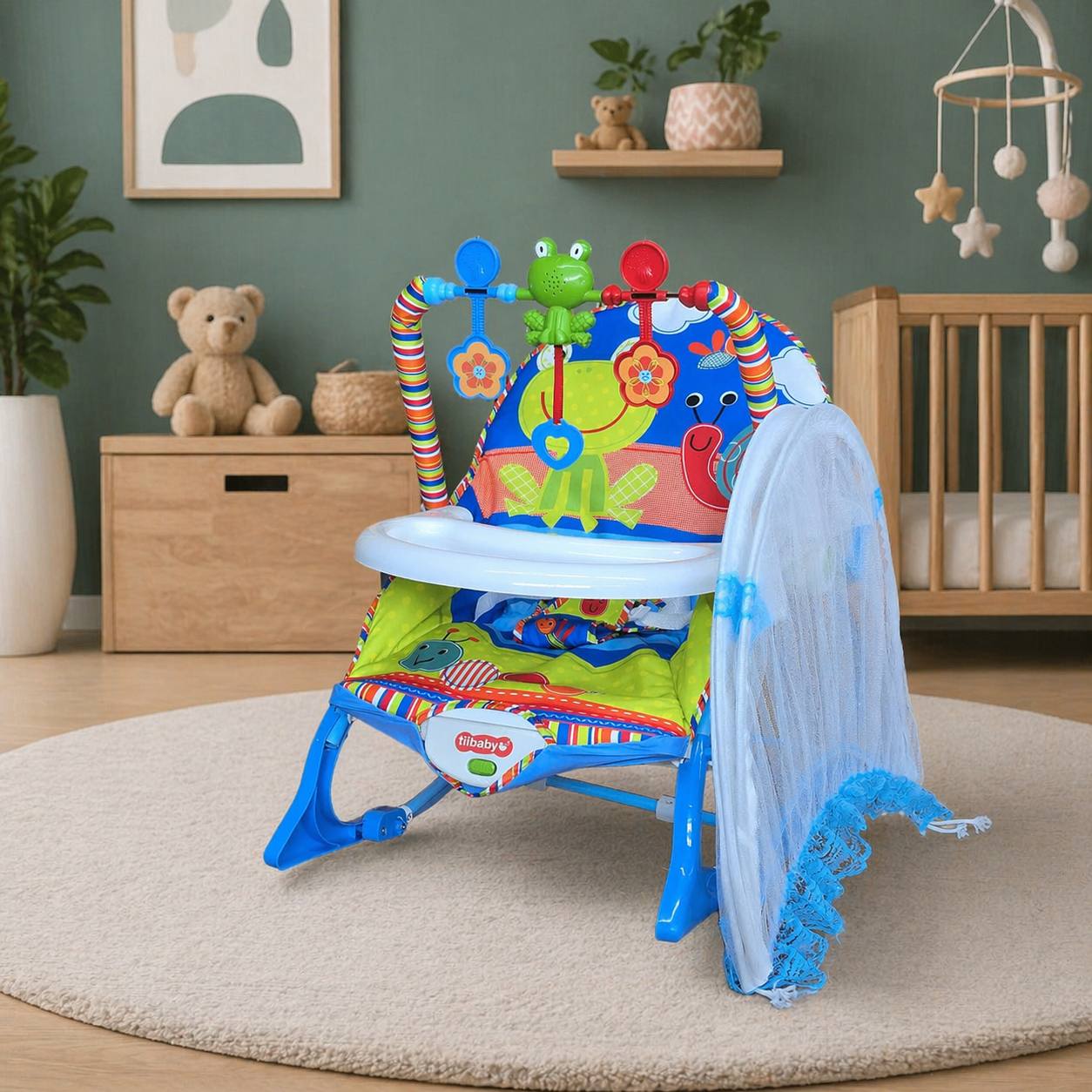 Multifunction Baby Rocker Chair with Mosquito Net