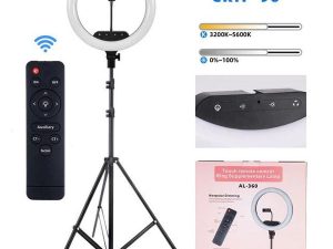 AL-360 14 inch professional Studio Selfie Ring Light Dimmable LED Lamp set for photography and videography