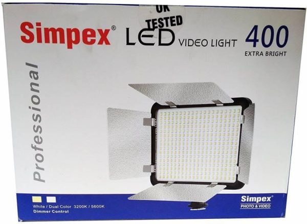 Simpex 400 Professional LED Video Light - Dual Colour White and Warm - eTrail - Image 4