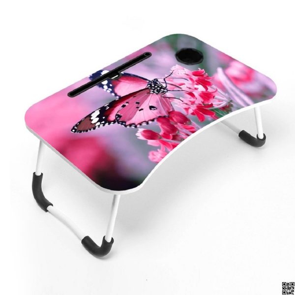 Folding table pink butterfly