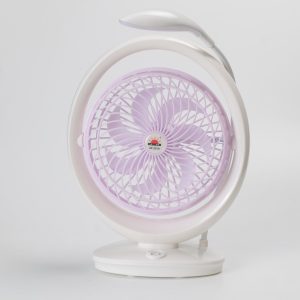 MINI TABLE FAN WITH LAMP JR-2018 Powerful Rechargeable High Speed Table Fan with LED Light (Multicolor) Rechargeable Fan
