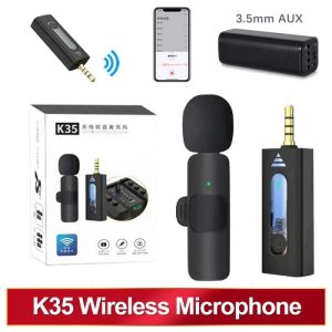 K35 Wireless single Microphone For 3.5mm Supported Devices Type-C port